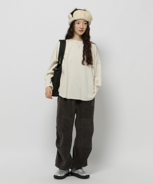 niko and… tシャツ ミニパイルステッチプルオーバー レディース