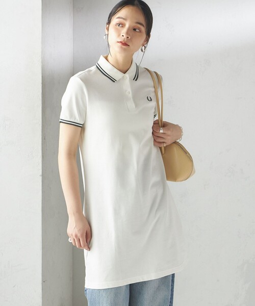 FRED PERRY 半袖 シャツワンピース ホワイト M FRED PERRY（フレッドペリー） ワンピース 半袖 FRED PERRY:D3600 THE
