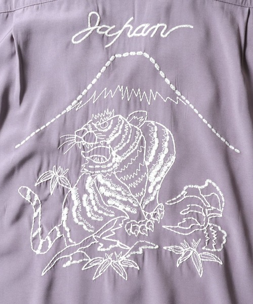 ヒューストン スカシャツ スーベニアシャツ 長袖　レーヨン 虎 龍 刺繍 L HOUSTON（ヒューストン）の「［HOUSTON ヒューストン］RAYON