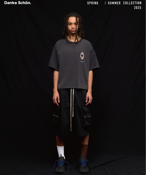 Danke Schön. ブラックショートパンツ DANKE SCHON カーゴパンツ 「WEB＆DEPOT限定」DankeSchon/ダンケ