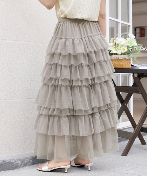 チュールロングスカート美品（538） スカート 2typeチュールロングスカート : ZOZOTOWN Yahoo!店