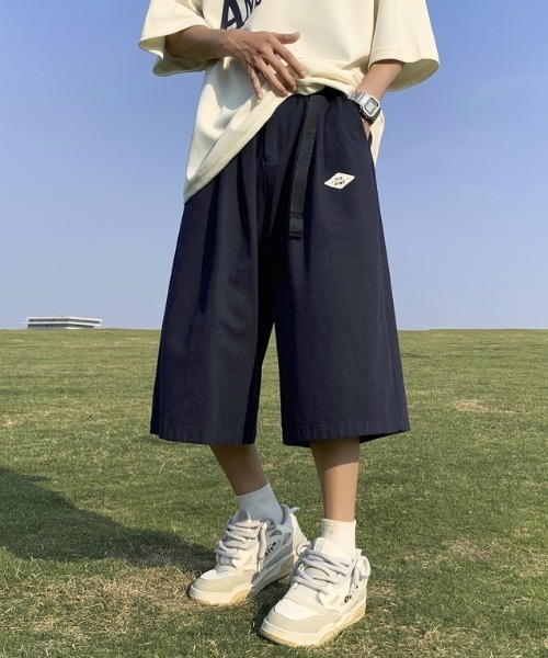 link lot パンツ ワイドチノハーフパンツ メンズ レディース