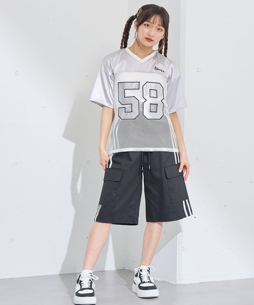 １７　150Tシャツセット ガールズ シアーシャツ&タンクトップセット(140cm サックス