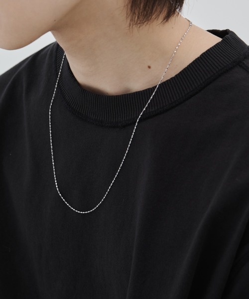 Glitter シルバー チェーンネックレス WYZ ネックレス glitter chain necklace / グリッターチェーン