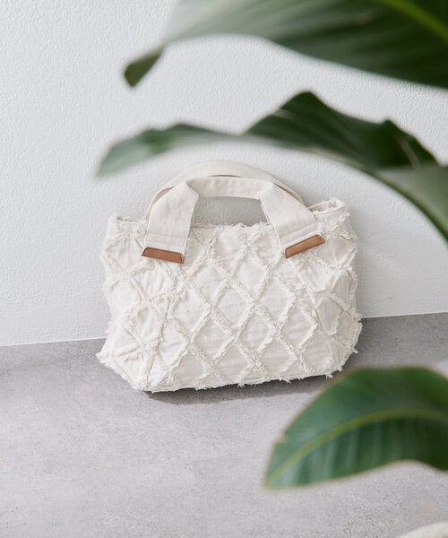 ear PAPILLONNER トートバッグ ワイドハンドル布トートバッグ