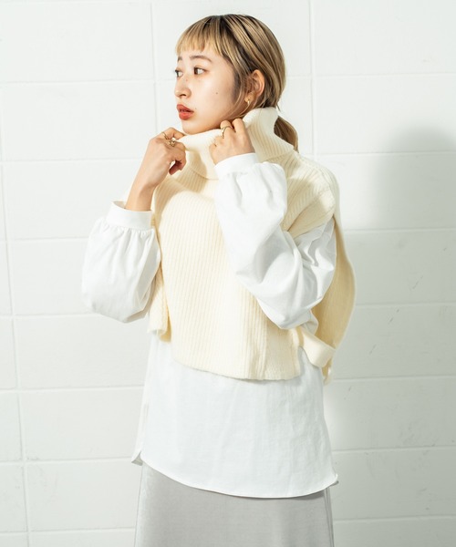 「mystic」 ニットワンピース FREE ブルー レディース_画像6