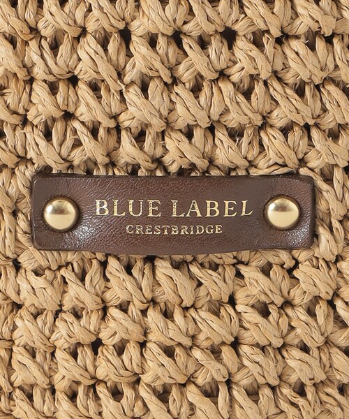 BLUE LABEL バッグ かごバッグ　中型 ベージュ　クレストブリッジ BLUE LABEL CRESTBRIDGE かごバッグ カゴバッグ ペーパーバケツ