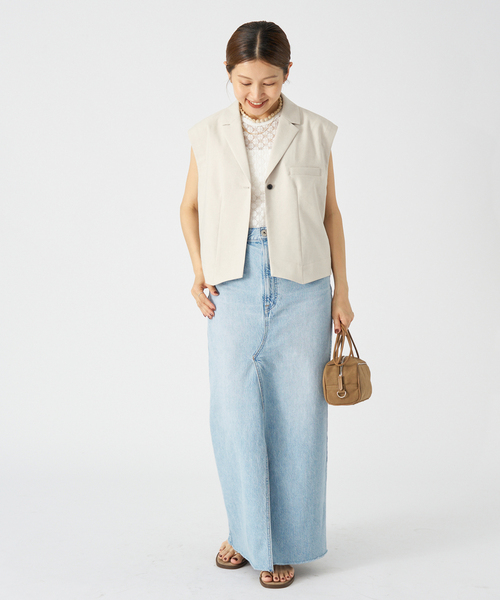 IENA ベスト ジレ ラペルドショートジレ レディース : ZOZOTOWN