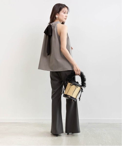 RANDA（ランダ） ブラウス シャツ ホルターネックバックリボンブラウス