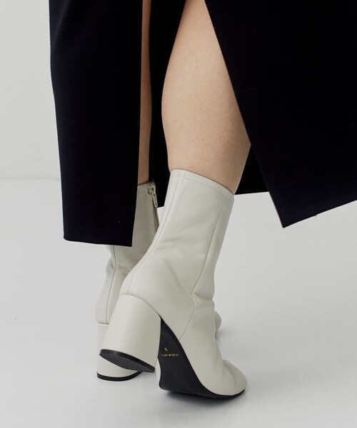 「CITY」 ショートブーツ 2 アイボリー レディース_画像6