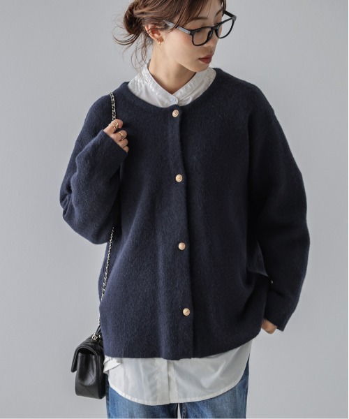 「SUGAR BISKET」 「La-gemme」ニットカーディガン フリー ブラック レディース_画像9