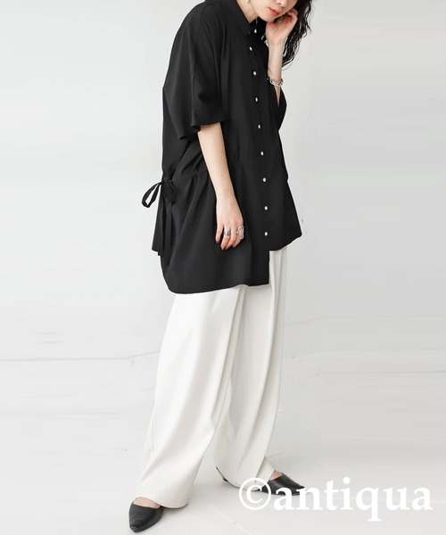 「antiqua」 「patterntorso」7分袖ブラウス FREE ナチュラル レディース antiqua 「antiqua」 「patterntorso」7分袖ブラウス FREE