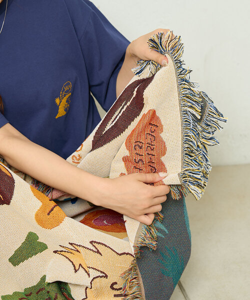 【完売希少品】BIRTHDAYBARブランケット リバーシブル 膝掛け ひざ掛け BIRTHDAY BAR ブランケット norahi x Throwket スローケット