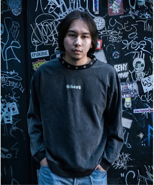 トレーナー スウェット gibous/ギボス/gibous powder eyelet logo tra レディース gibous トレーナー スウェット gibous/ギボス/gibous powder
