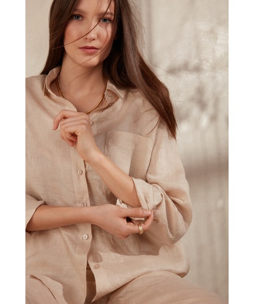 「Intimissimi」 長袖シャツ S サンドベージュ レディース