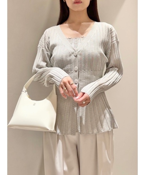「SNIDEL」 ニットカーディガン ONE SIZE グレー レディース