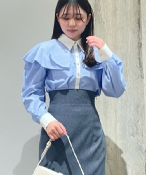「CELFORD」 長袖シャツ 36 ブルー レディース