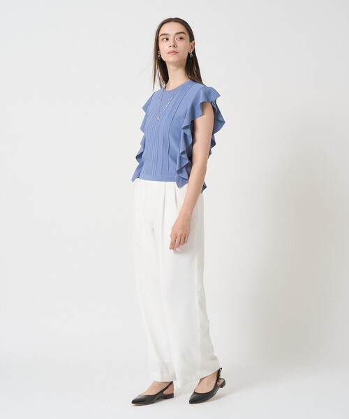 ANAYI（アナイ） ニット セーター ビラテラールラッフル プルオーバー