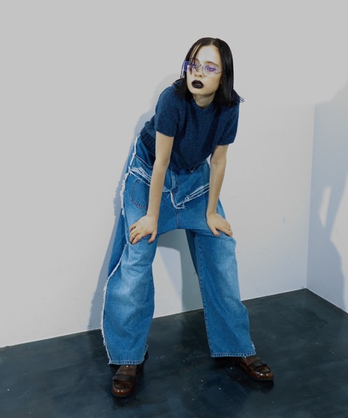 WONEM デニム WONEM 「WONEM」 デニムパンツ 1 グレー レディース : ZOZOTOWN