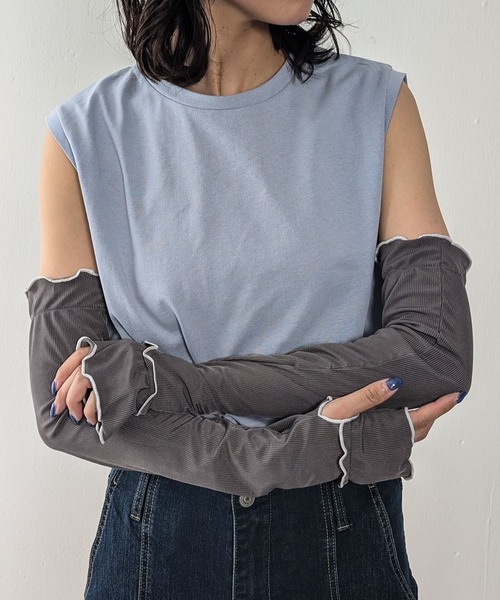 emesuelee アームカバー UVケア メローリブアームカバー レディース