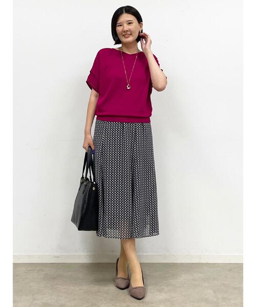 ゆなも 様。Reflect 「洗えるニット」コツキ柄スカート【新品】 Reflect スカート 「WEB先行カラーあり／マシンウォッシュ可