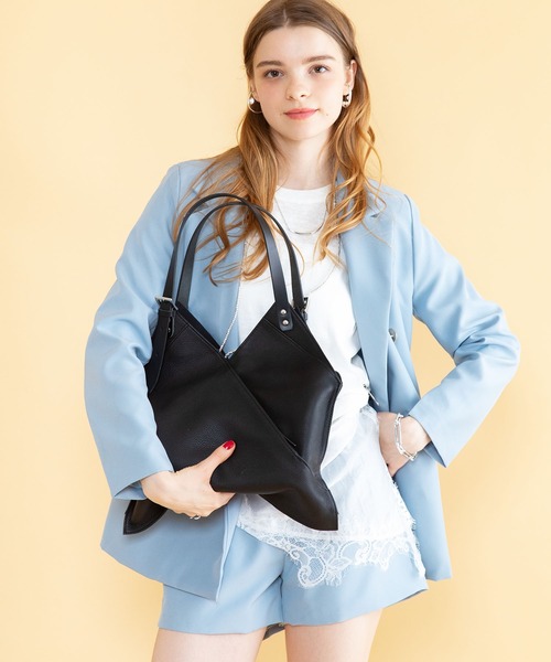 styiro（スタイロ） トートバッグ 「本革」ベルトショルダーサンカク
