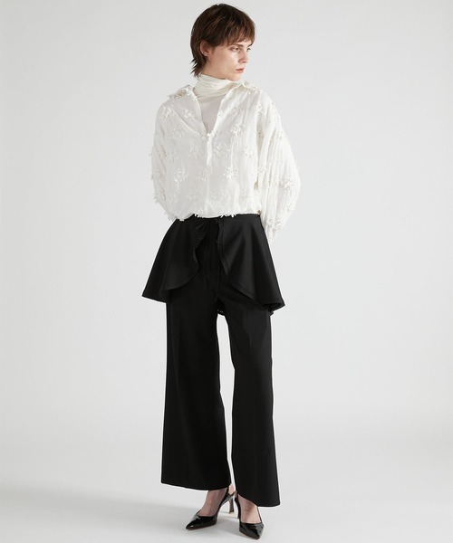 crinkle パンツ 「crinkle crinkle」scallop cape set pants