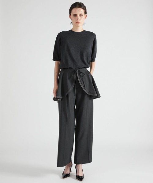 crinkle パンツ 「crinkle crinkle」scallop cape set pants