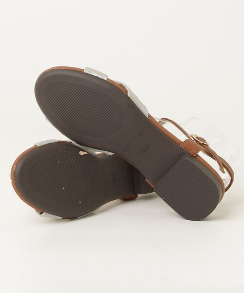 「velikoko ラクチンきれいシューズ」 フラットサンダル 22.5cm グレー レディース_画像3