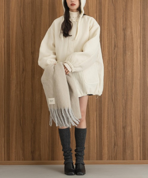 hinari（ヒナリ） ブルゾン アウター ニュアンスジャガード中綿