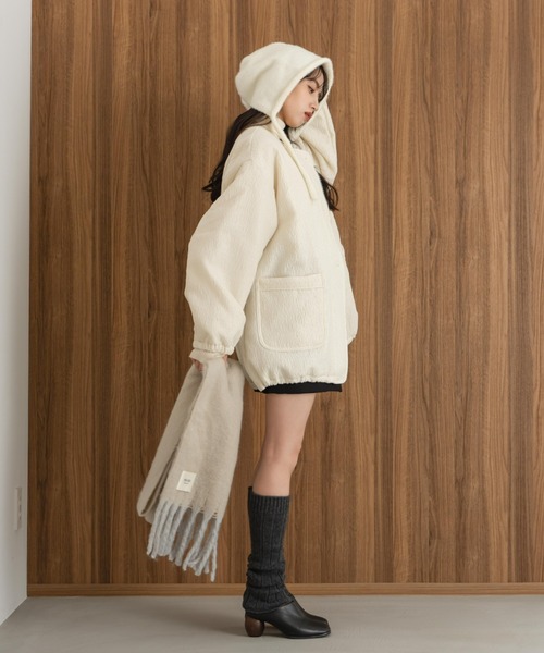 hinari（ヒナリ） ブルゾン アウター ニュアンスジャガード中綿