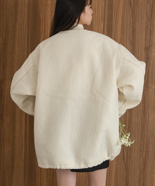 hinari（ヒナリ） ブルゾン アウター ニュアンスジャガード中綿