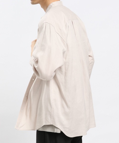 「GLOBAL WORK Smile Seed Store」 7分袖シャツ MEDIUM セージグリーン メンズ_画像6