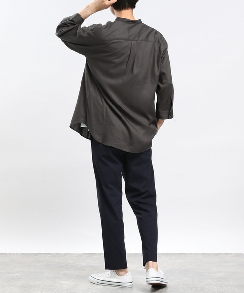 「GLOBAL WORK Smile Seed Store」 7分袖シャツ MEDIUM セージグリーン メンズ_画像9