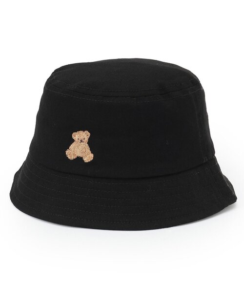 アナスタシア　黒ビーズ刺繍バケットハット petit main ベビー くま刺しゅうバケットハット : ZOZOTOWN Yahoo!店