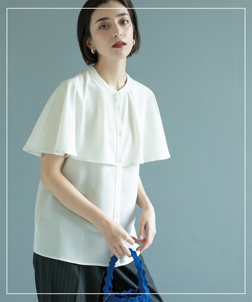 「OPAQUE.CLIP」 半袖ブラウス 40/L グリーン レディース_画像4