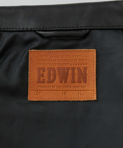 コート ジャケット EDWIN エドウィン シープスキン レザージャケット メンズの画像