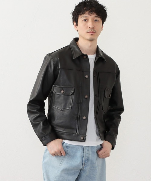 EDWIN（エドウィン） コート ジャケット シープスキン レザー