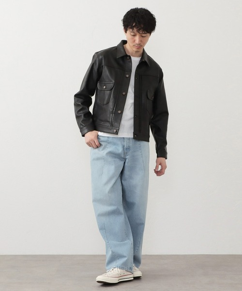 EDWIN（エドウィン） コート ジャケット シープスキン レザー
