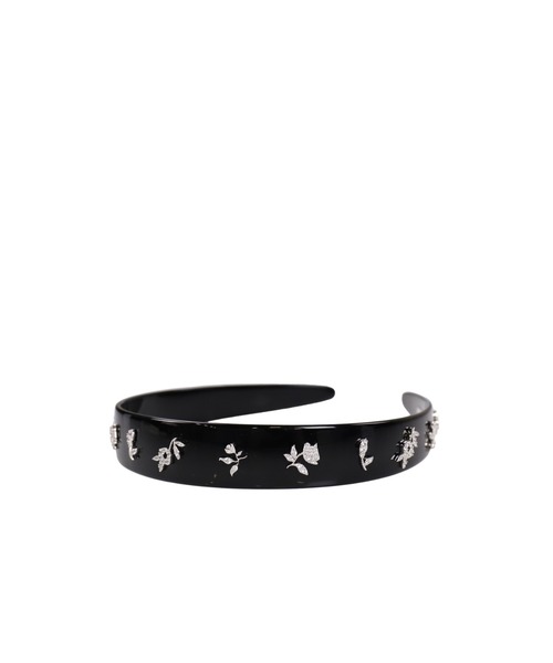 ヘアバンド ZIRCON-PAINTED FLORAL WIDE HAIR BAND