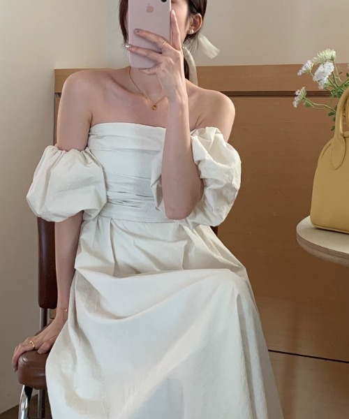 「a lot of love」 7分袖ワンピース FREE ブラック レディース_画像5