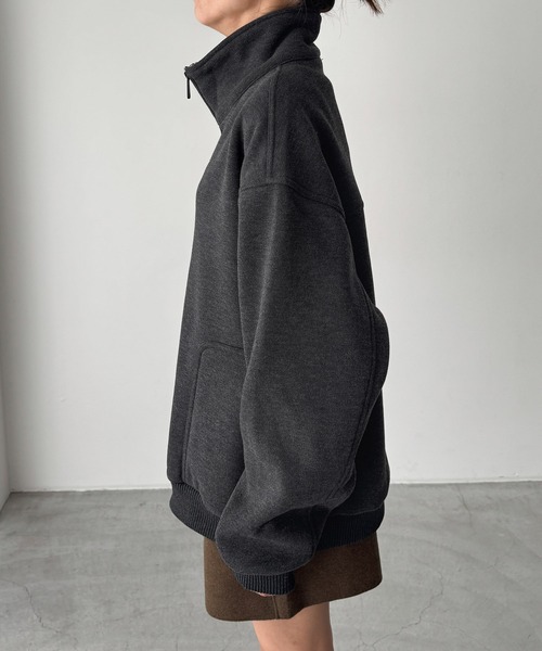 キャナルジーン　CANAL JEAN YA-YA　スタジャン　メルトン　グレー CANAL JEAN（キャナルジーン） コート アウター choice_cnl/PAELEE 裏