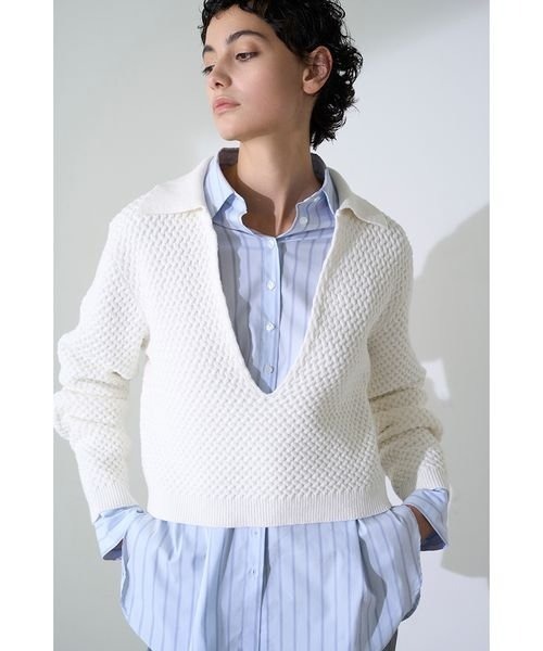 「styling/」 長袖ニット FREE ブラック レディース_画像2