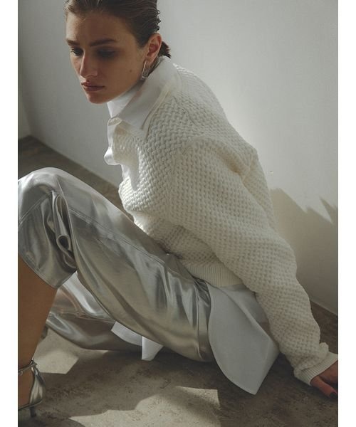 「styling/」 長袖ニット FREE ブラック レディース_画像4