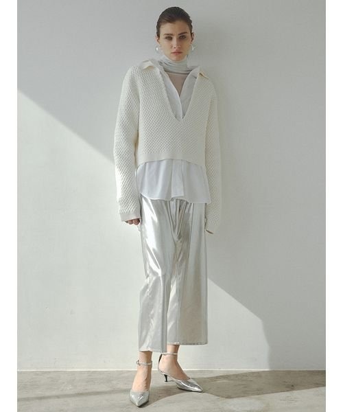 「styling/」 長袖ニット FREE ブラック レディース_画像5