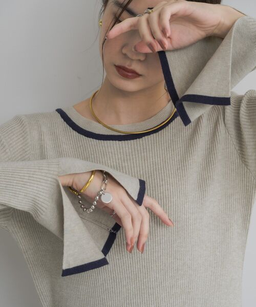 Emsexcite（エムズエキサイト） ニット セーター 配色リブニット