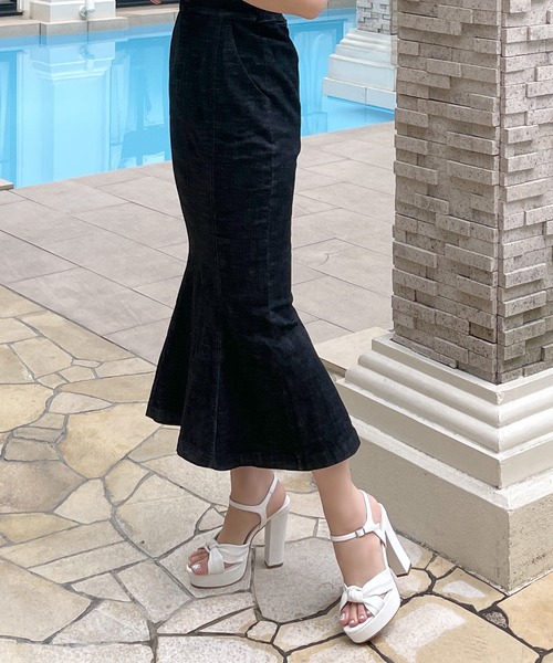 「JULIA BOUTIQUE」 半袖ワンピース LONG ブラック レディースの画像4