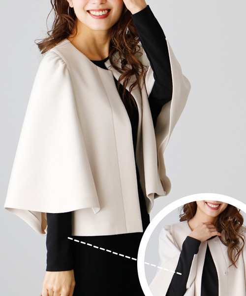 「Ehre style」 ポンチョ FREE ベージュ レディース_画像4