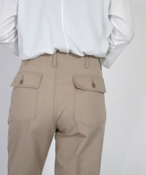 「D.M.G.」 チノパンツ S ネイビー レディース_画像8