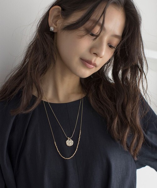 「組曲」 半袖ワンピース 3 ネイビー レディース_画像2